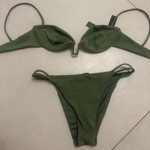 Zara Olive Green Bikini Set